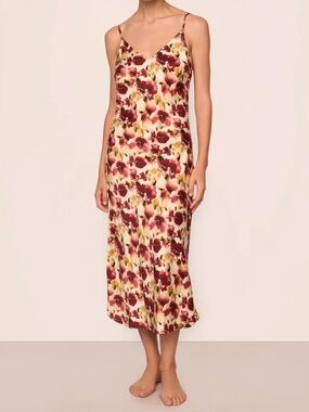 Eberjey x Lily Aldridge - Washable Silk Printed Slip in Small